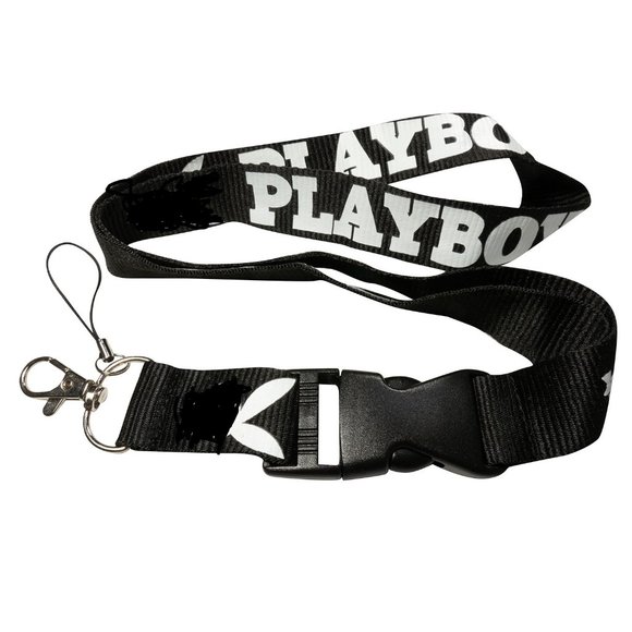 Universal Playboy Lanyard Keychain ID Badge Holder Quick Release Buckle - Picture 1 of 3